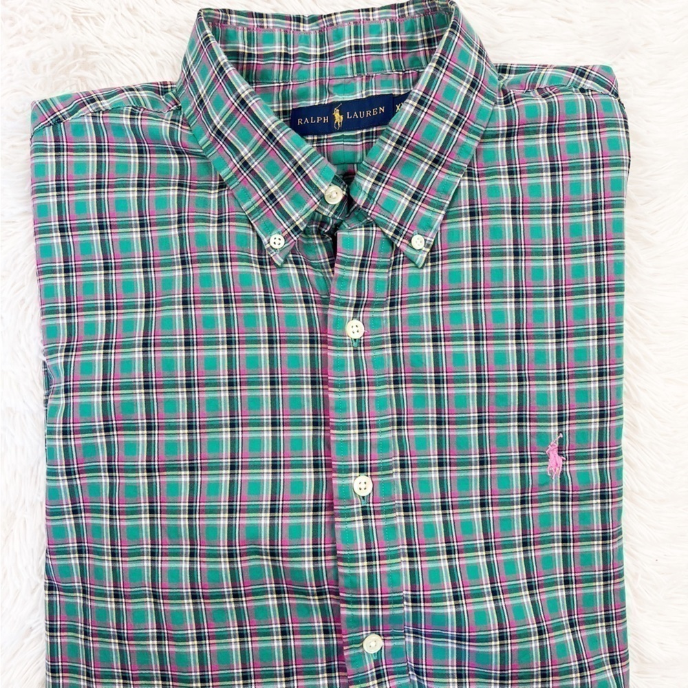 Ralph Lauren Plaid Button Down Long Sleeve Shirt Size XXL